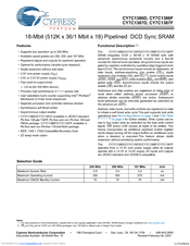 Cypress Semiconductor CY7C1387D Specification Sheet