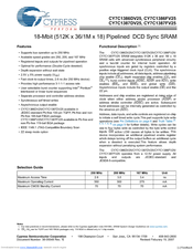 Cypress Semiconductor CY7C1386DV25 Specification Sheet