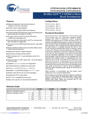 Cypress Semiconductor CY7C1411JV18 Specification Sheet