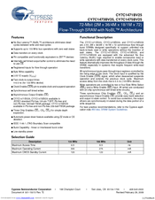 Cypress Semiconductor CY7C1471BV25 Specification Sheet