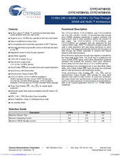 Cypress Semiconductor CY7C1475BV33 Specification Sheet