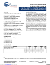 Cypress Semiconductor CY7C1557V18 Specification Sheet