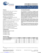 Cypress Semiconductor CY7C1570V18 Specification Sheet