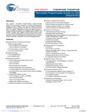 Cypress Semiconductor CY8CNP102B Specification Sheet