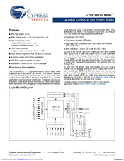 Cypress Semiconductor MoBL CY62146ESL Specification Sheet