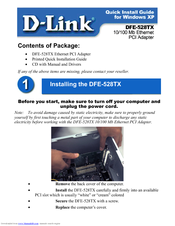 D-Link DFE-528TX Quick Installation Manual