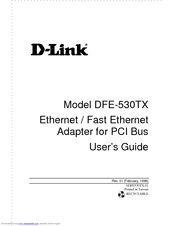 D-Link DFE-530TX User Manual