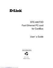 D-Link DFE-680TXD User Manual