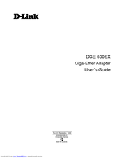 D-Link DGE-500SX User Manual