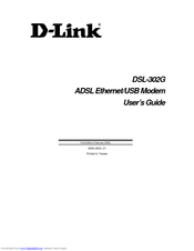 D-Link DSL-302G User Manual