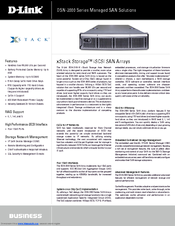 D-Link xStack Storage DSN-2000 Series Datasheet