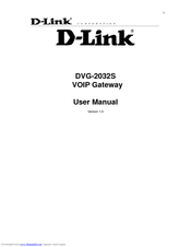 D-Link DVG-2032S User Manual
