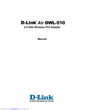 D-Link Air DWL-510 Owner's Manual