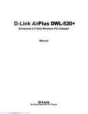D-Link AirPlus DWL-520+ Manual