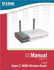 D-Link DI-624M - Wireless 108G MIMO Router Owner's Manual