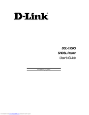 D-Link DSL-1500G User Manual