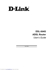 D-Link DSL-504G User Manual