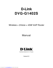D-Link DVG-G1402S - Wireless Broadband VoIP Router Owner's Manual