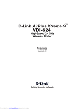 D-Link AirPlus Xtreme G VDI-624 Owner's Manual