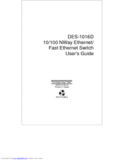D-Link DES-1016D - Switch User Manual