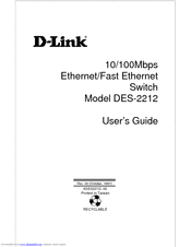 D-Link DES-2212 User Manual