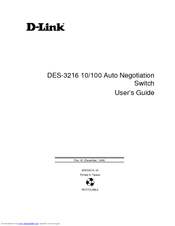 D-Link DES-3216 User Manual