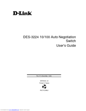 D-Link DES-3224 - Switch User Manual