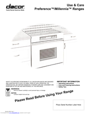 Dacor PreferenceTM Use And Care Manual
