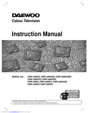 Daewoo DWP-28W2F Instruction Manual