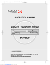 Daewoo SG-9210P Instruction Manual