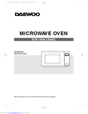 Daewoo 1A0ASL Operating Instructions Manual