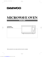 Daewoo KOR-634R Operating Instructions Manual