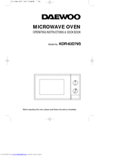 Daewoo KOR-63D79S Operating Instructions Manual