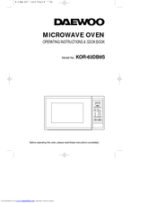 Daewoo KOR-63DB9S Operating Instructions Manual