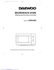 Daewoo KOR-63X5 Operating Instructions Manual