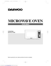 Daewoo KOR-864H Operating Instructions Manual
