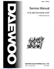 Daewoo VCR MECHANISM UNIT Service Manual