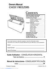 Danby DCF1014WE Owner's Manual