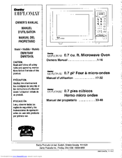 Danby Diplomat DMW704BL Owner's Manual
