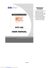 Datavideo PPT-100 User Manual