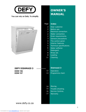 Defy sales dishwasher dimensions