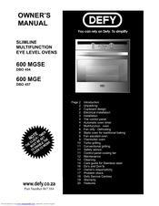 Defy 600 MGE Owner's Manual