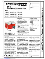 Delfield Shelleyspeed SPF-42W Specifications