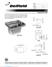 Delfield 242 Specification Sheet