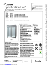 Delfield SSR2S-SLS Specifications