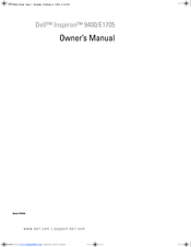 Dell E1705 - Inspiron Laptop Owner's Manual