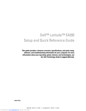 Dell Latitude PP15S Setup And Quick Reference Manual