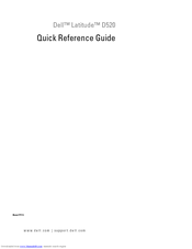 Dell Latitude D520 Quick Reference Manual