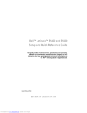 Dell Latitude P168C Quick Reference Manual