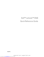 Dell Latitude PT052 Quick Reference Manual